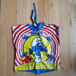 VINTAGE SMURFS PLASTIC HALLOWEEN COSTUME KIDS